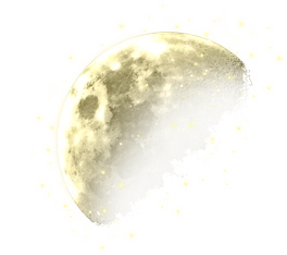 Waning crescent moon icon